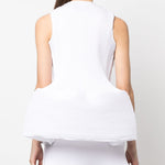 Top smiley con peplum in bianco Melitta baumeister - donna 