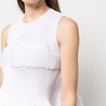 Top smiley con peplum in bianco Melitta baumeister - donna 