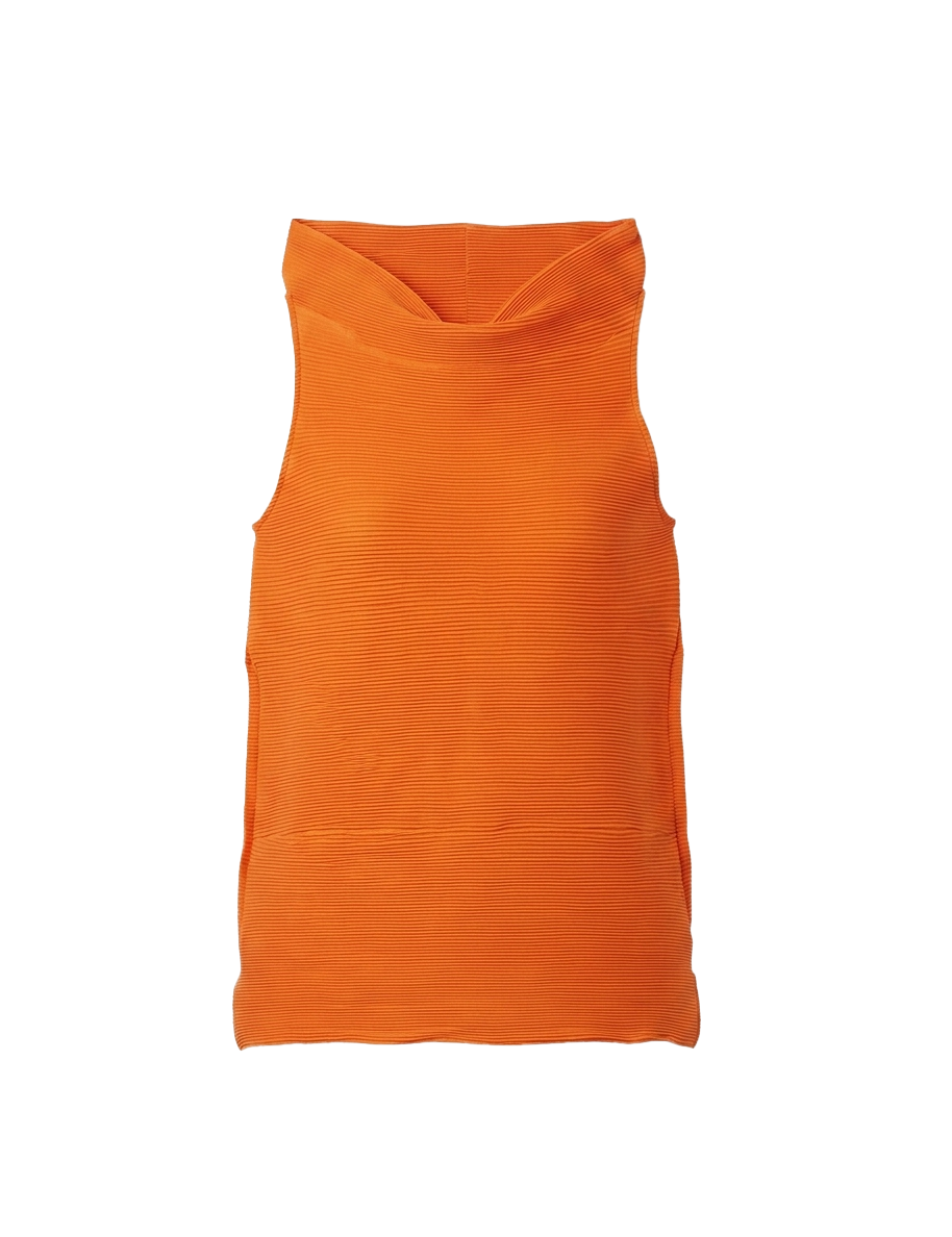 Top a collo alto senza maniche in arancione Melitta Baumeister - donna 