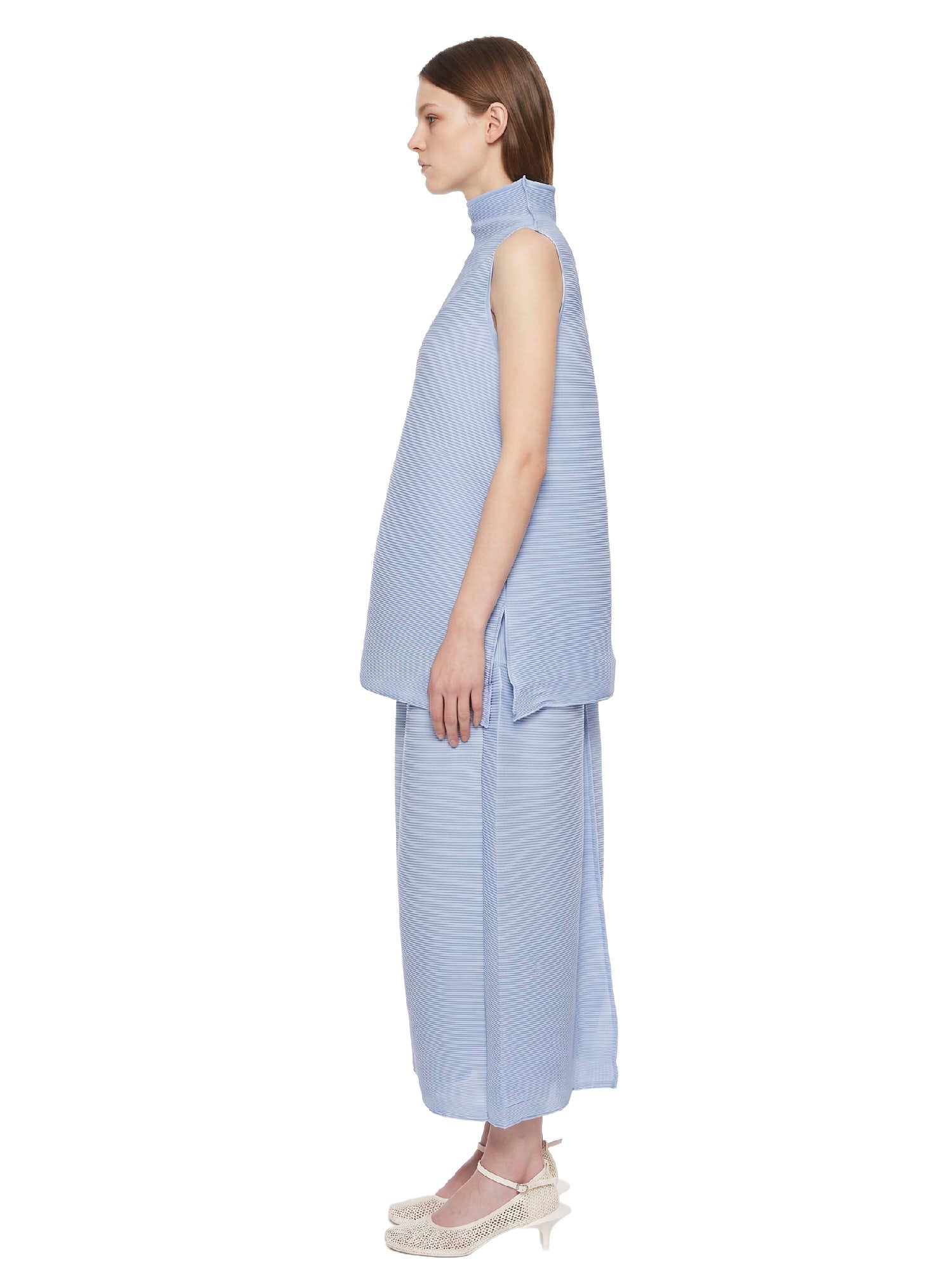 Top a collo alto in celeste Melitta Baumeister - donna 