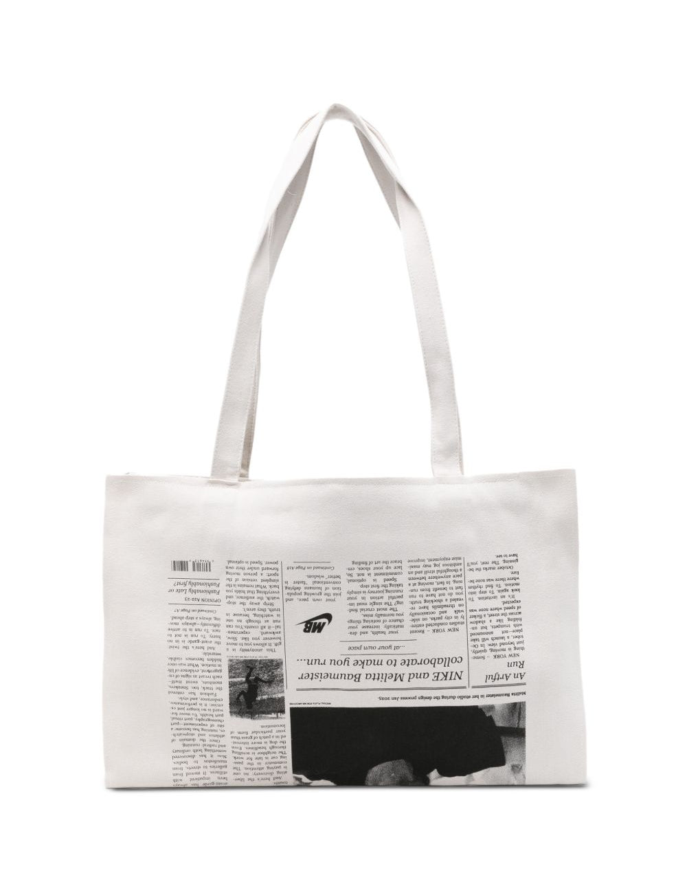 Borsa a spalla  New York Times in bianco 