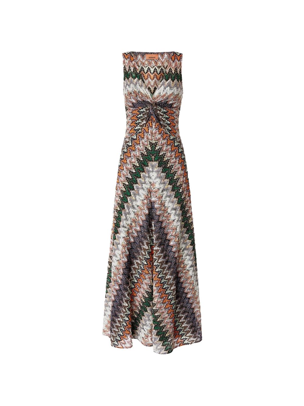 Abito lungo con scollo a V multicolore Missoni - donna 