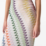 Abito lungo monospalla a righe multicolore Missoni - donna 