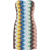 Abito mini senza spalline multicolore Missoni - donna 