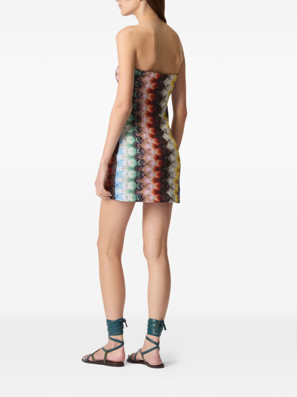 Abito mini senza spalline multicolore Missoni - donna 