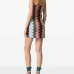 Abito mini senza spalline multicolore Missoni - donna 