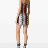 Abito mini senza spalline multicolore Missoni - donna 