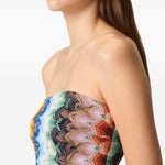 Abito mini senza spalline multicolore Missoni - donna 