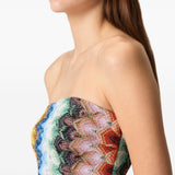 Abito mini senza spalline multicolore Missoni - donna 