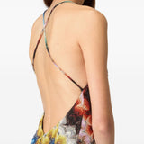 Abito lungo con scollo a V multicolore Missoni - donna 