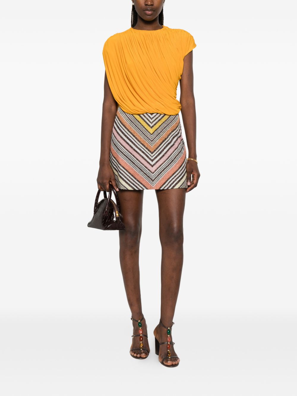 Gonna con motivo chevron multicolor Missoni - donna 