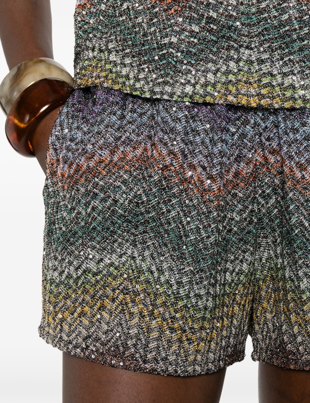 Shorts con motivo a zigzag in multicolore Missoni - donna 