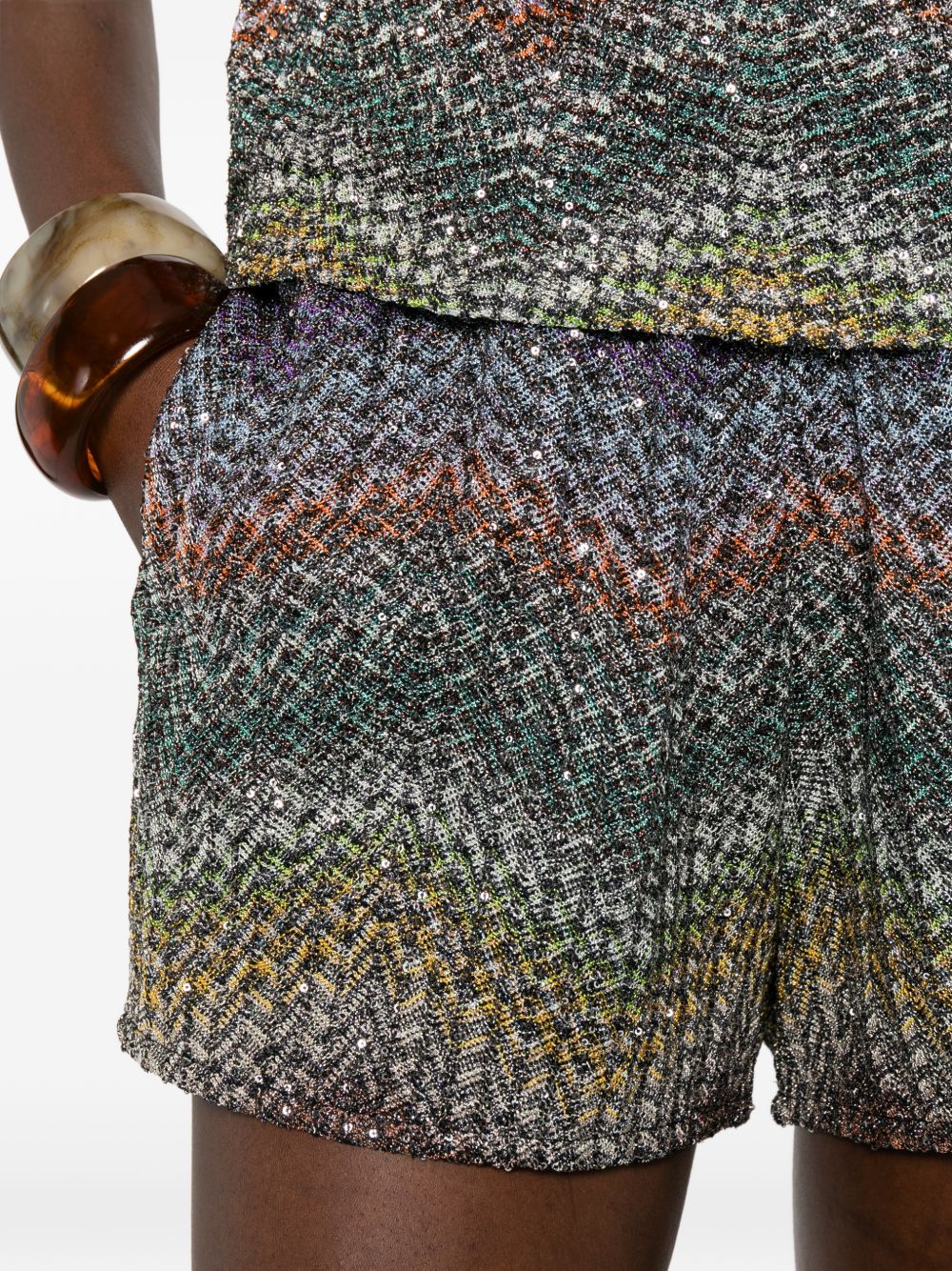 Shorts con motivo a zigzag in multicolore Missoni - donna 