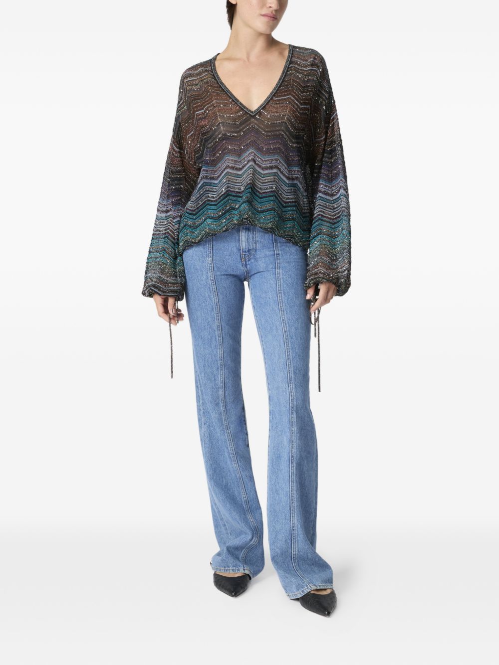 Blusa con motivo chevron multicolor Missoni - donna 