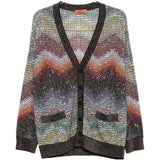 CARDIGAN MAXI CHEVRON-PATTERN MULTICOLOR MISSONI - DONNA 