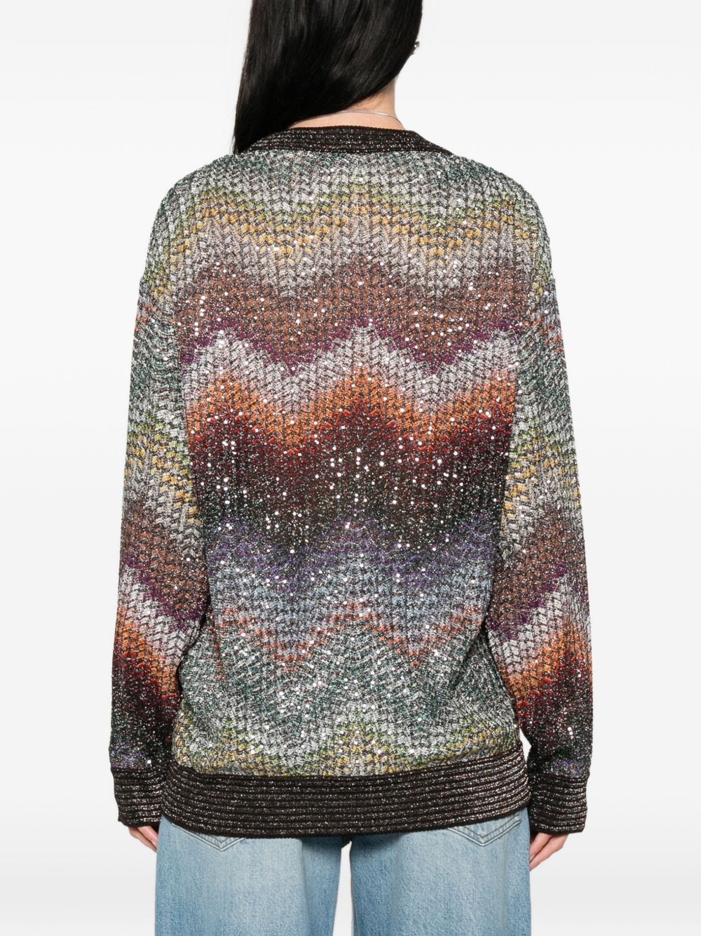 CARDIGAN MAXI CHEVRON-PATTERN MULTICOLOR MISSONI - DONNA 