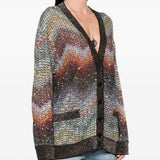 CARDIGAN MAXI CHEVRON-PATTERN MULTICOLOR MISSONI - DONNA 