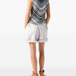 Gilet a righe con applicazione di paillettes in blu Missoni - donna 