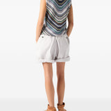 Gilet a righe con applicazione di paillettes in blu Missoni - donna 
