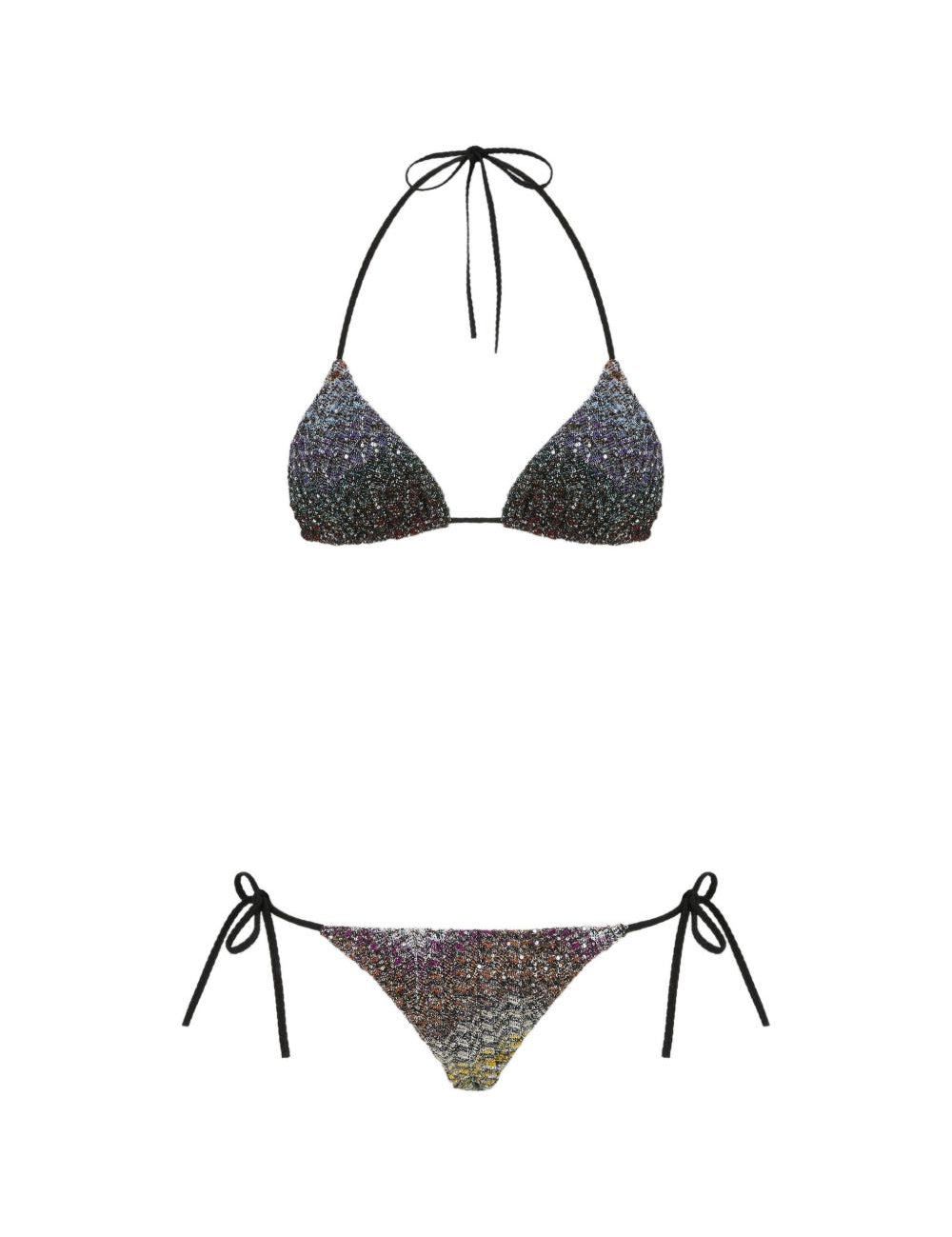 Bikini con nodo in nero Missoni - donna 