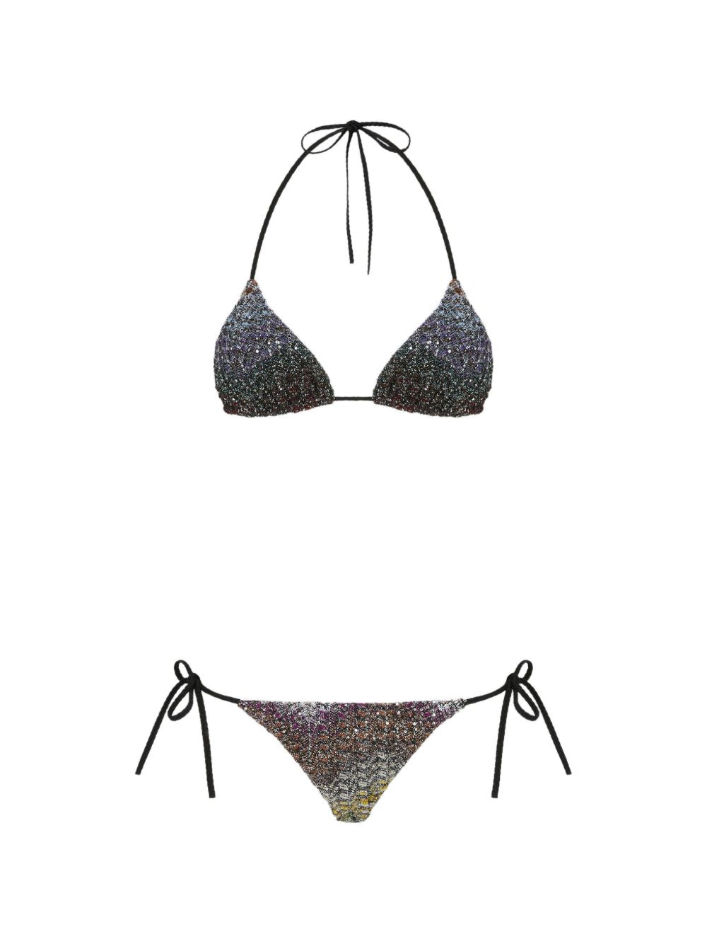Bikini con nodo in nero Missoni - donna 