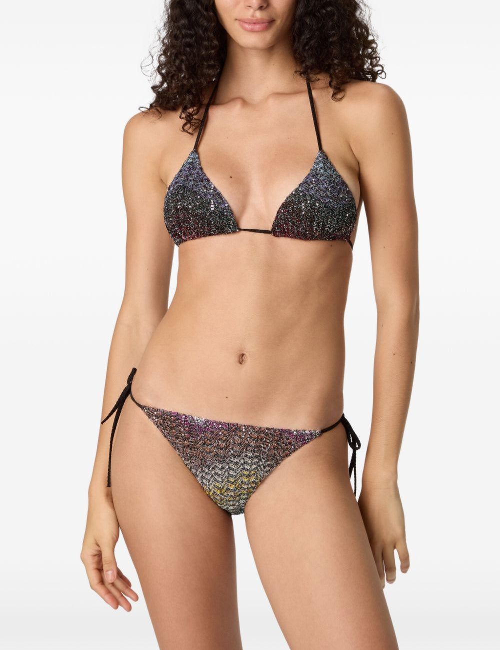 Bikini con nodo in nero Missoni - donna 
