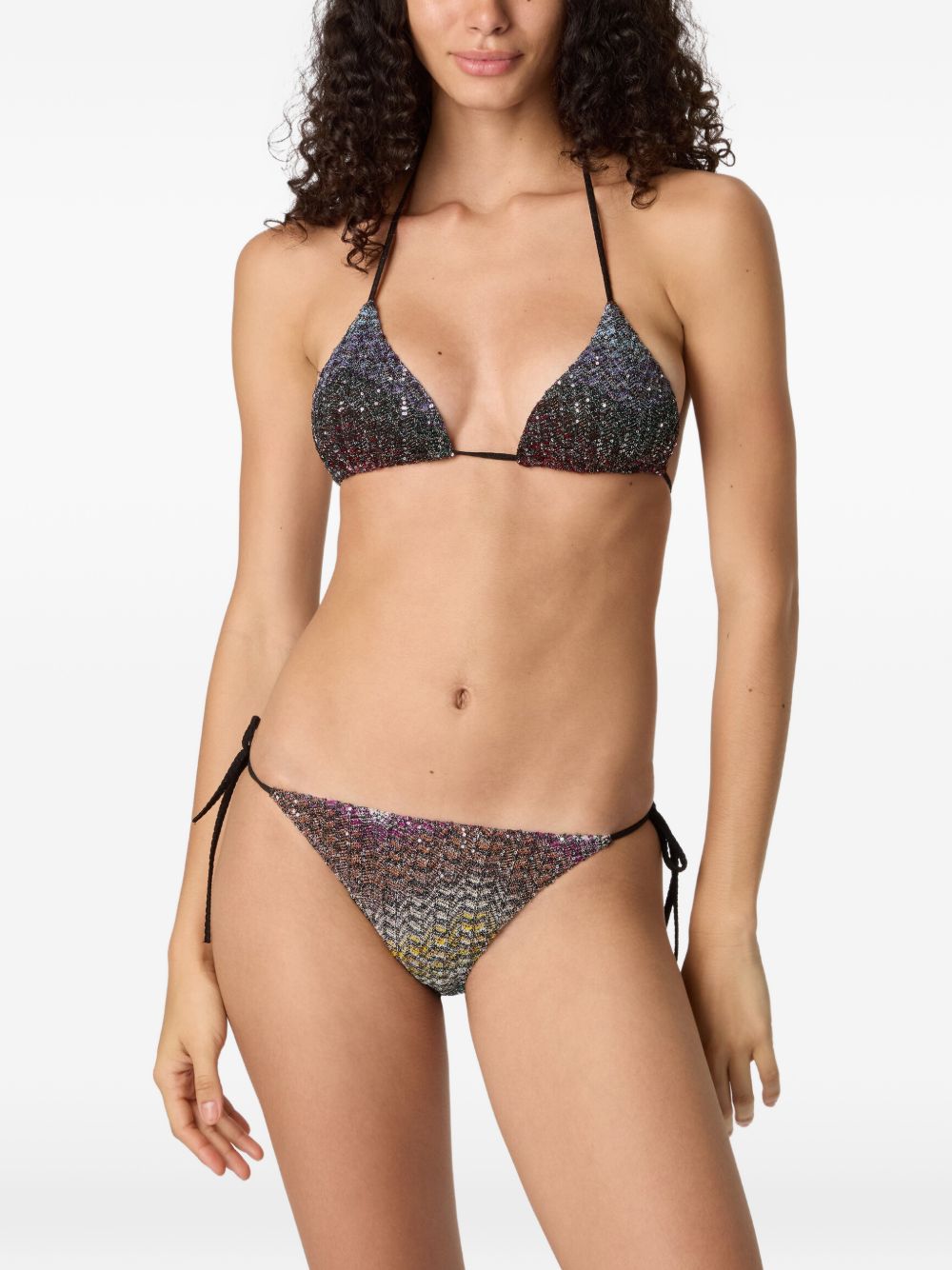 Bikini con nodo in nero Missoni - donna 