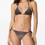 Bikini con nodo in nero Missoni - donna 