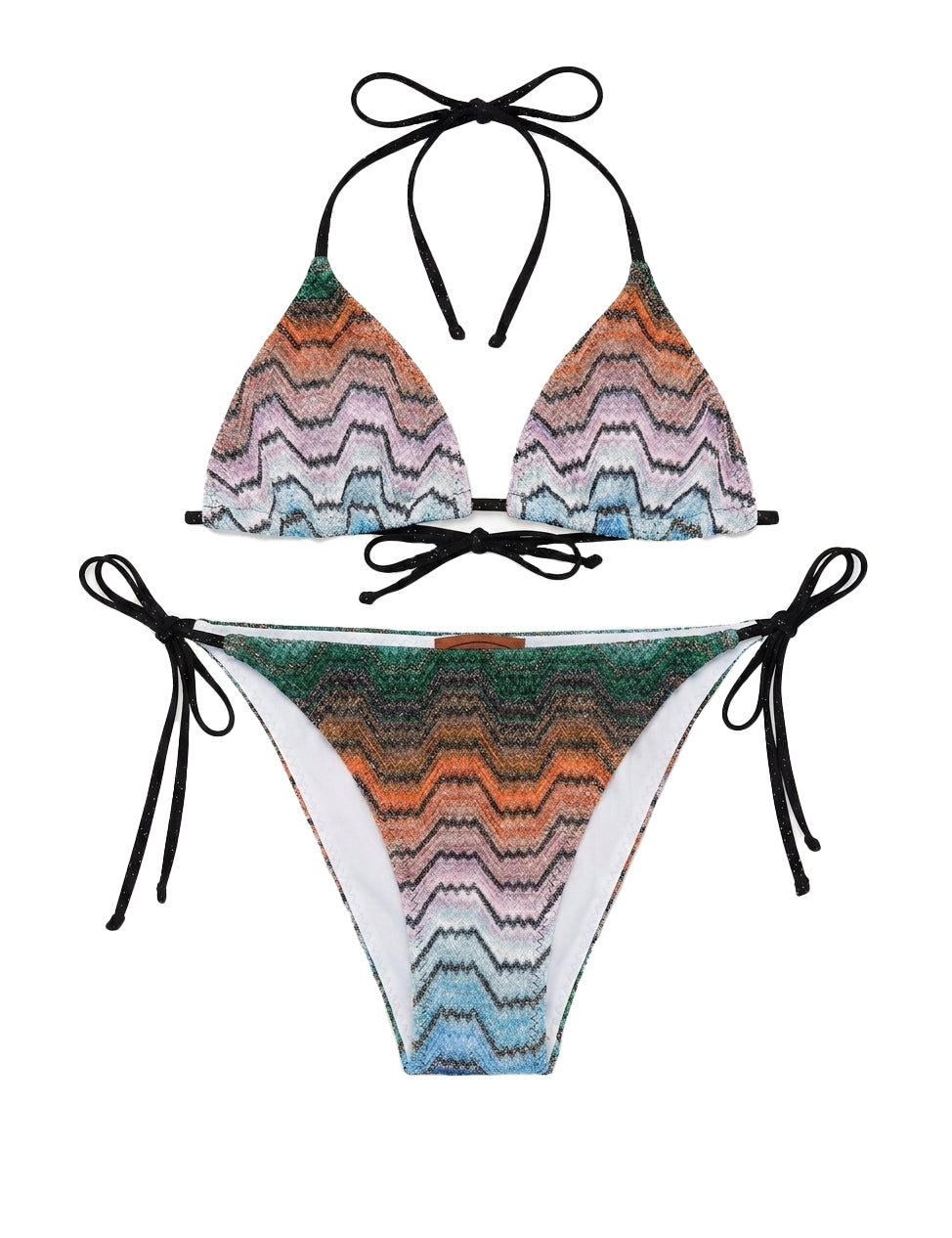 Bikini a triangolo con motivo a zig-zag multicolore Missoni - donna<BR/> 