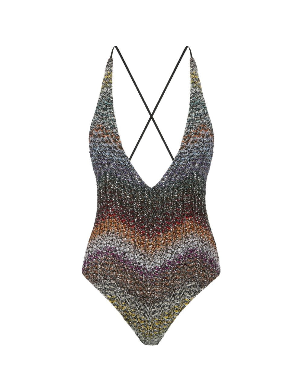Costume intero con incrocio multicolore Missoni - donna 