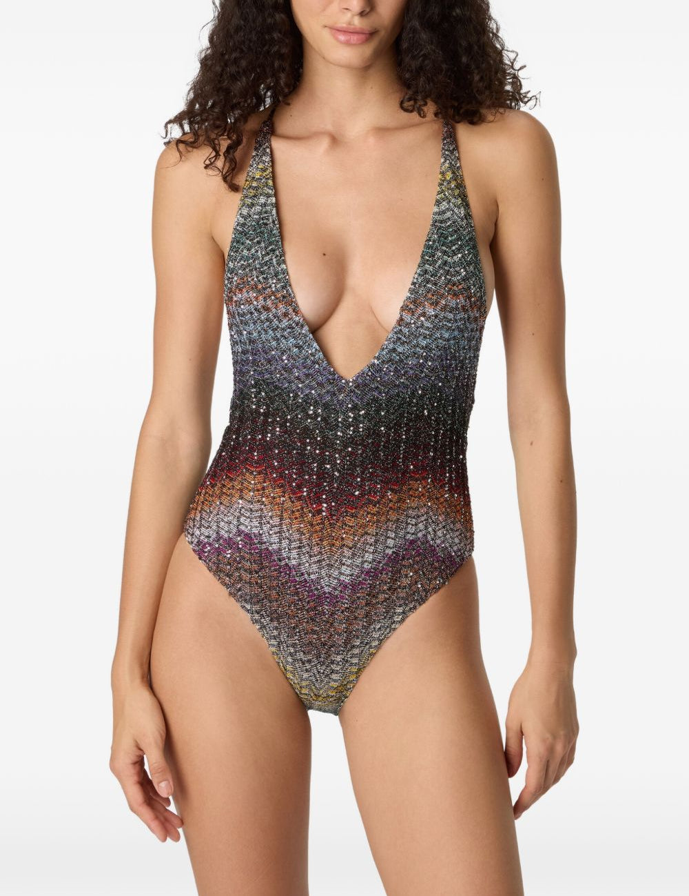 Costume intero con incrocio multicolore Missoni - donna 