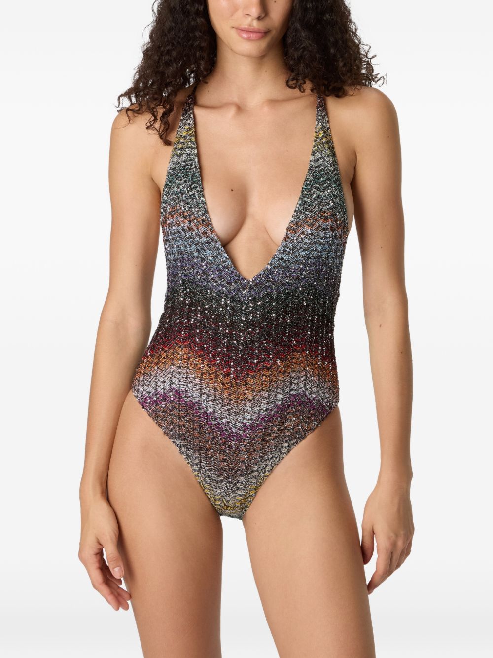 Costume intero con incrocio multicolore Missoni - donna 