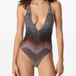 Costume intero con incrocio multicolore Missoni - donna 