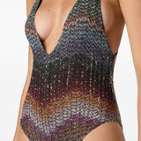 Costume intero con incrocio multicolore Missoni - donna 