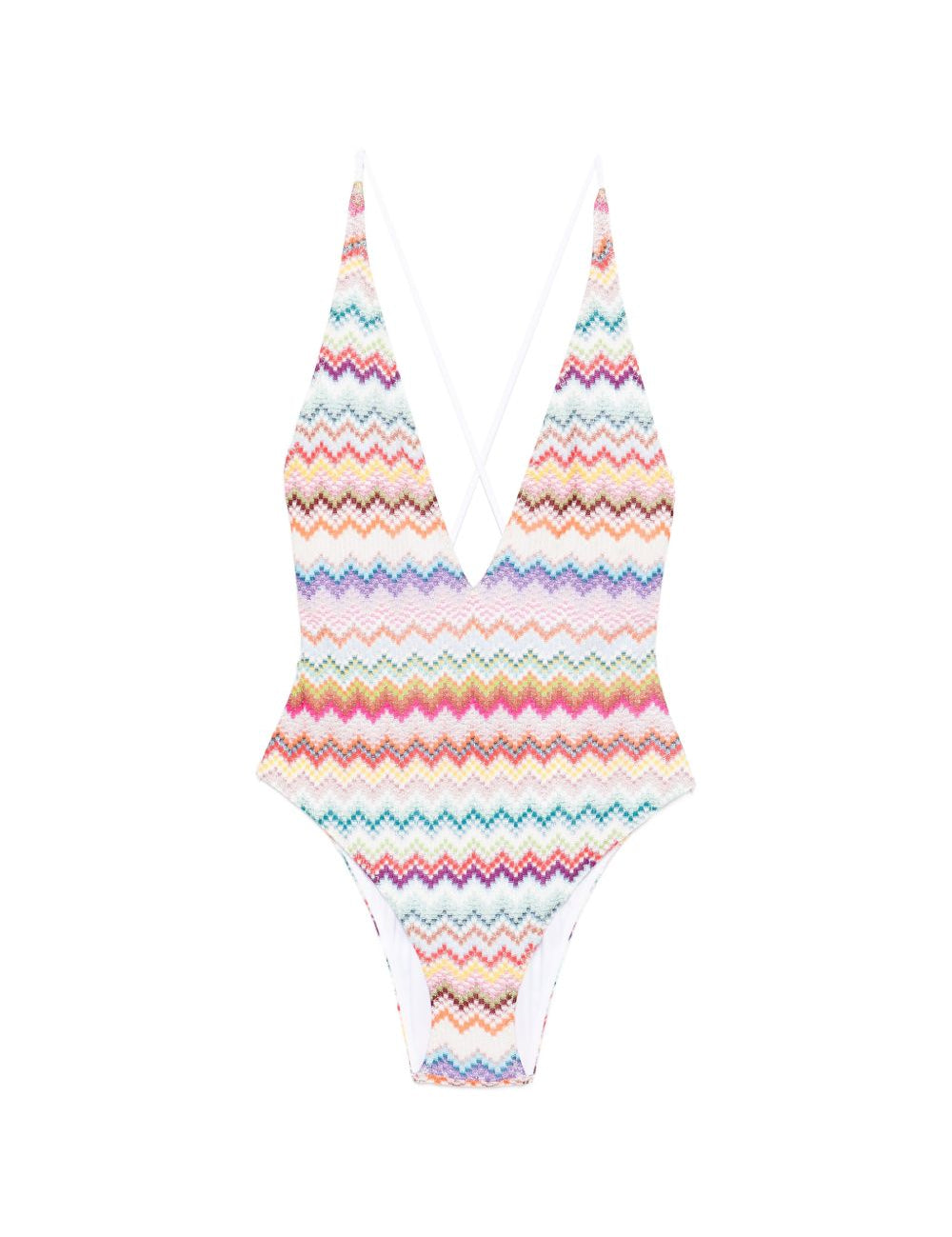 Costume intero con motivo a zigzag in multicolore Missoni - donna 