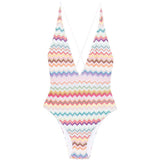 Costume intero con motivo a zigzag in multicolore Missoni - donna 