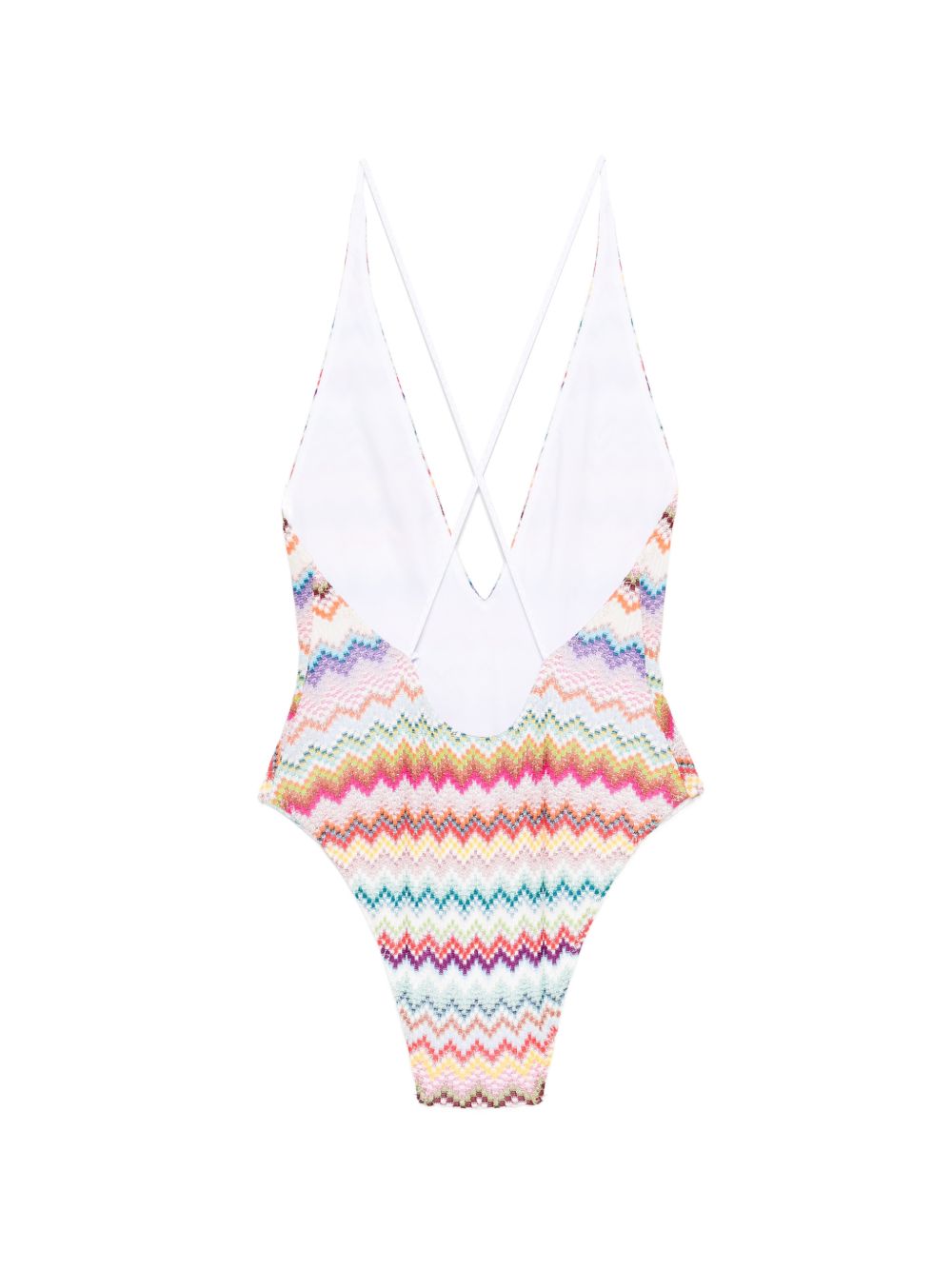 Costume intero con motivo a zigzag in multicolore Missoni - donna 