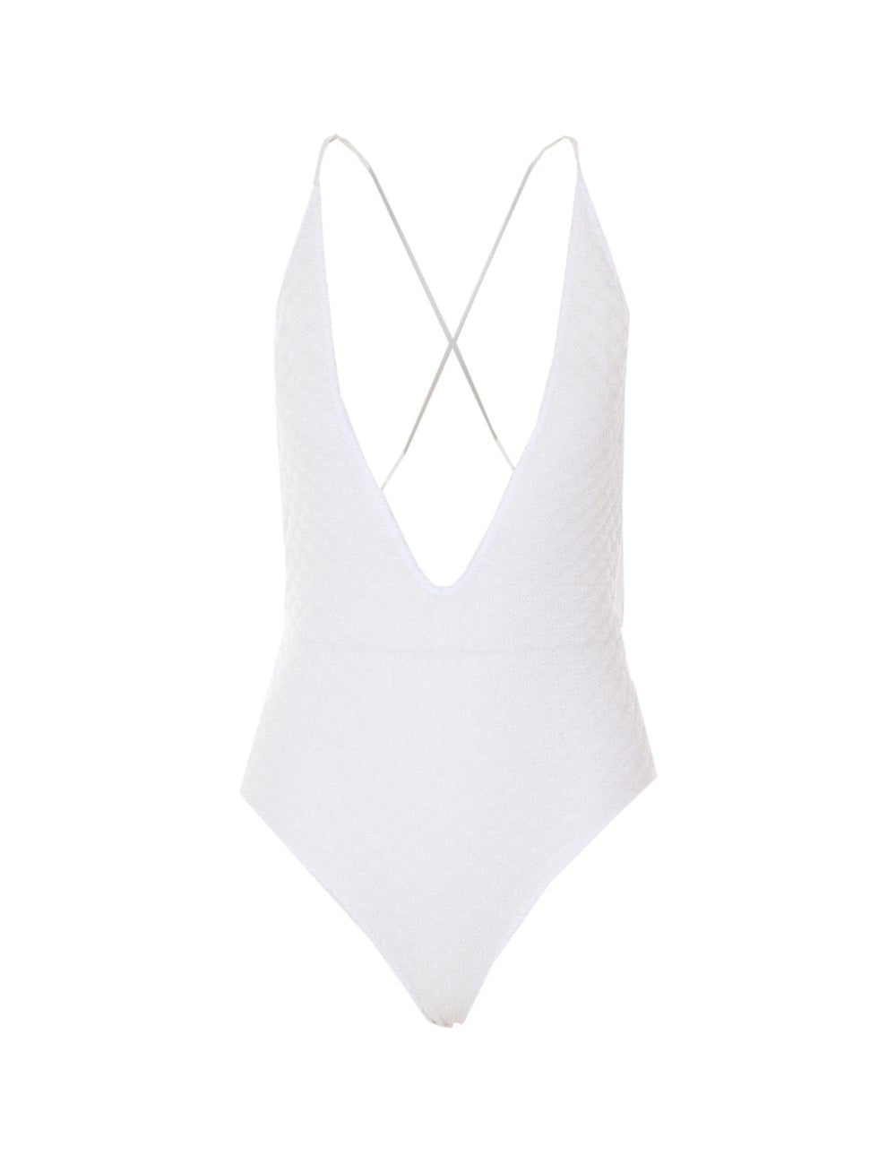 Costume da bagno con scollo a V in bianco Missoni - donna 