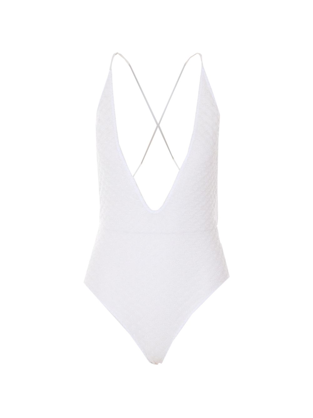 Costume da bagno con scollo a V in bianco Missoni - donna 