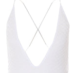 Costume da bagno con scollo a V in bianco Missoni - donna 