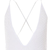 Costume da bagno con scollo a V in bianco Missoni - donna 