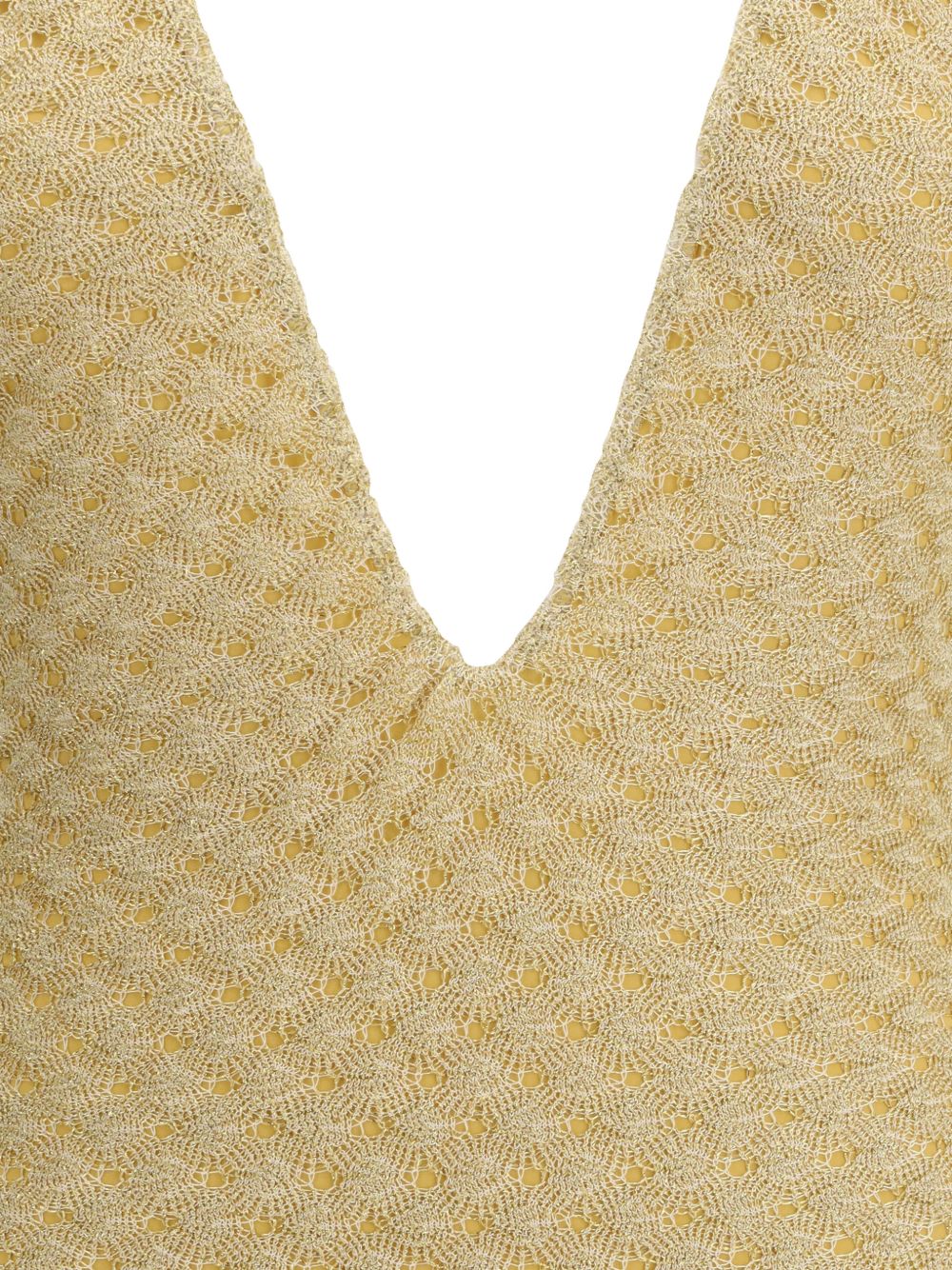 Costume da bagno con scollo a V in oro Missoni - donna 