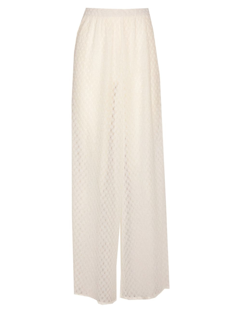 Pantaloni Raschel a gamba ampia in avorio Missoni - donna 