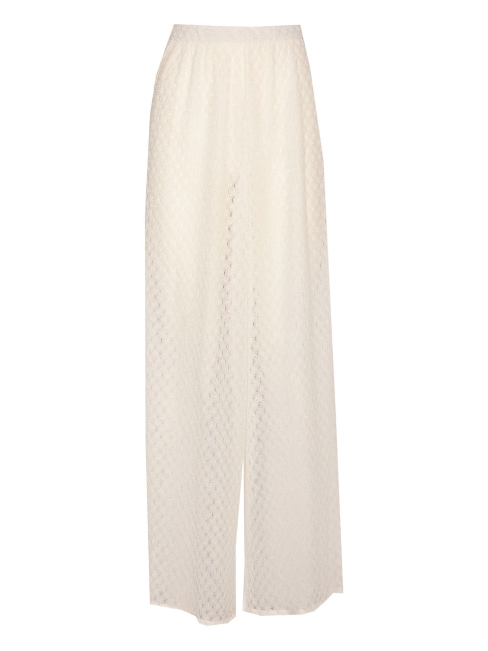 Pantaloni Raschel a gamba ampia in avorio Missoni - donna 