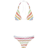 Bikini con motivo chevron in bianco Missoni - donna 