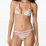 Bikini con motivo chevron in bianco Missoni - donna 