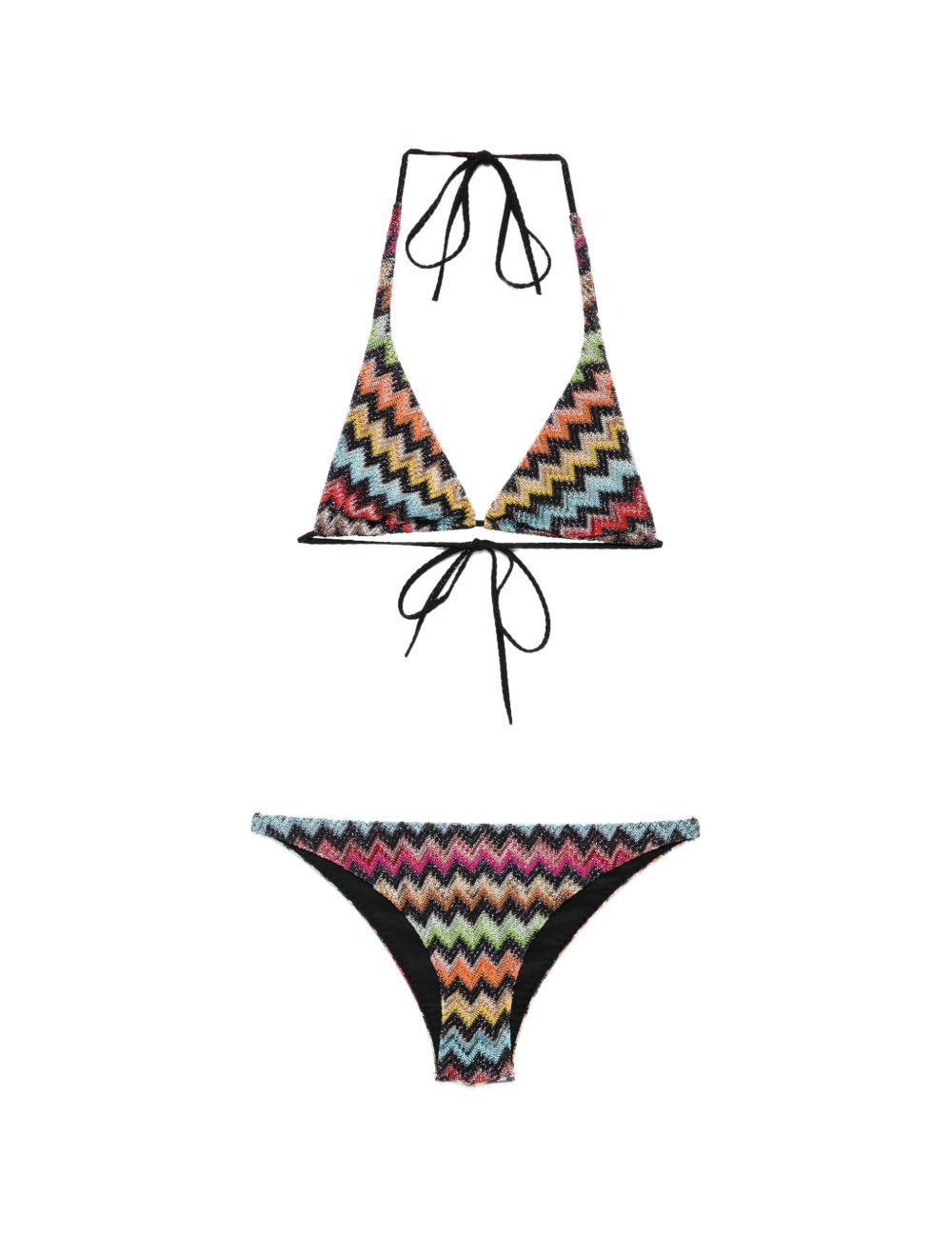 Bikini a zigzag in nero e multicolore Missoni - donna 