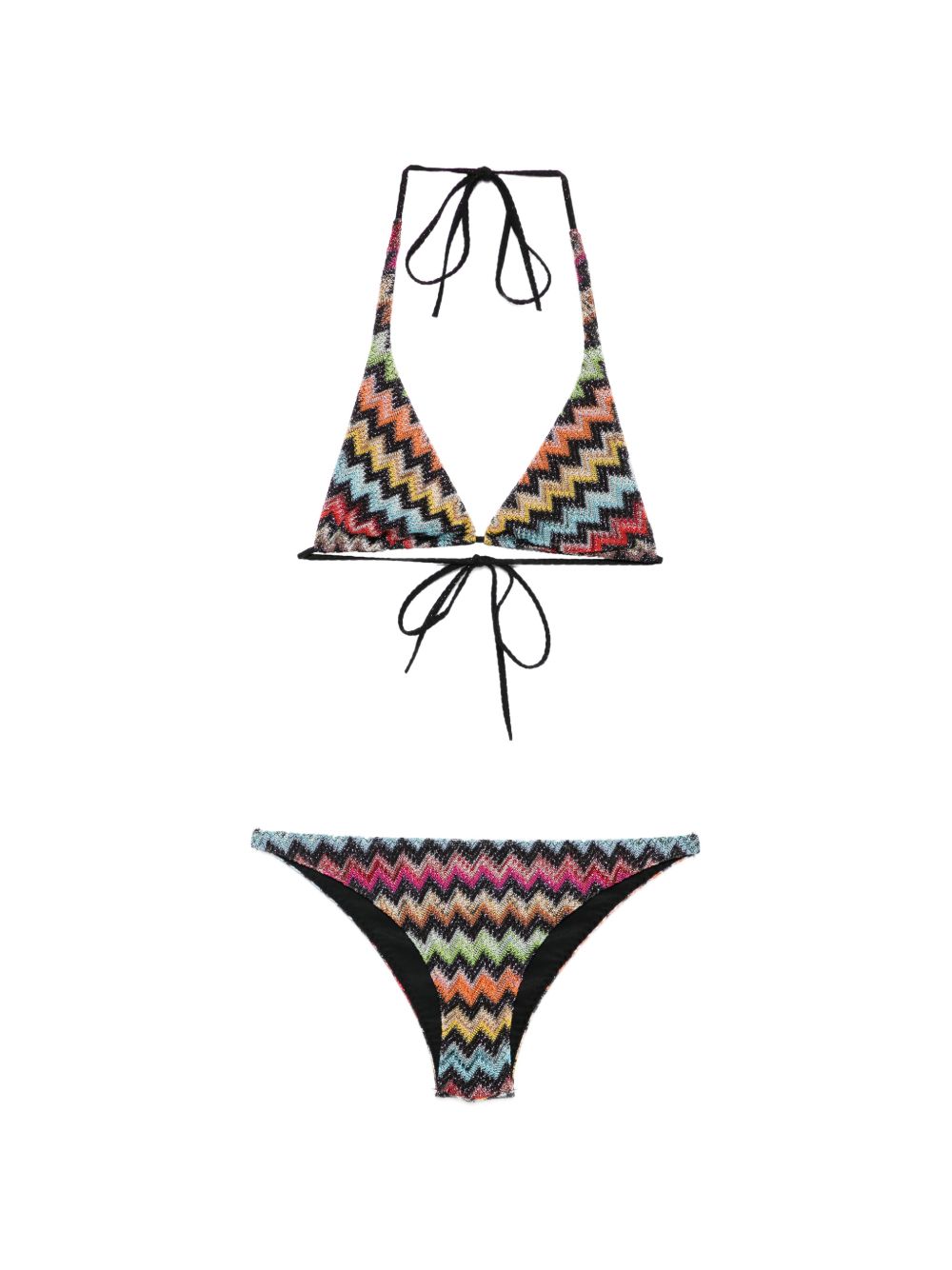 Bikini a zigzag in nero e multicolore Missoni - donna 