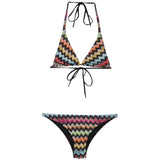 Bikini a zigzag in nero e multicolore Missoni - donna 