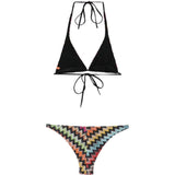 Bikini a zigzag in nero e multicolore Missoni - donna 